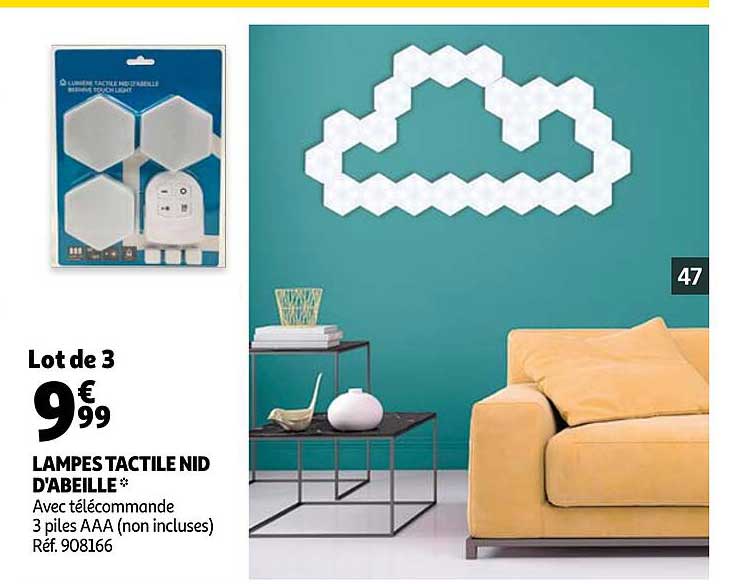 lampes tactile nid d'abeille