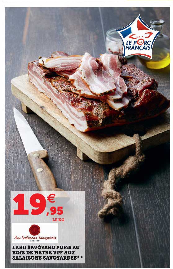 lard savoyard fumé au bois de hêtre vpf aux salaisons savoyardes