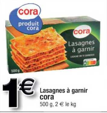 lasagnes à garnir cora