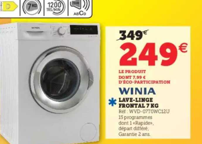 lave-linge frontal 7 kg winia