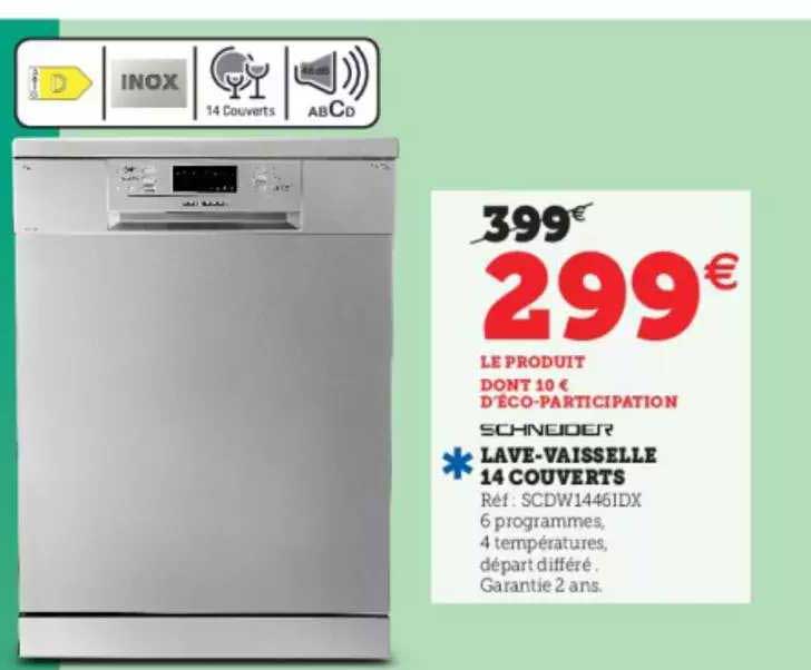 Lave-vaisselle 14 Couverts Schneider