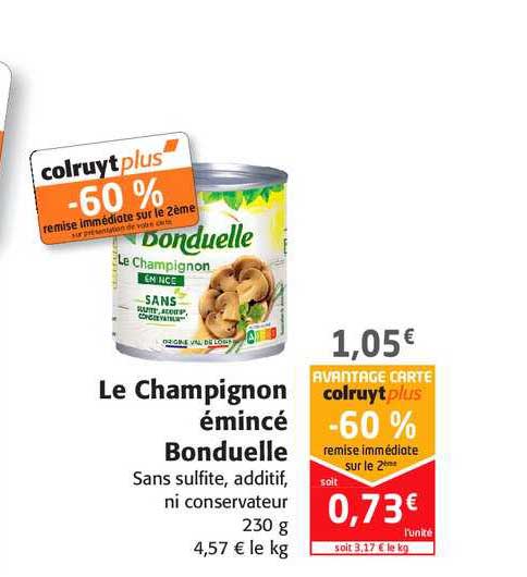 Le Champignon émincé Bonduelle
