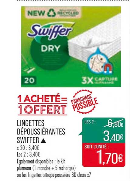 lingettes dépoussiérantes swiffer