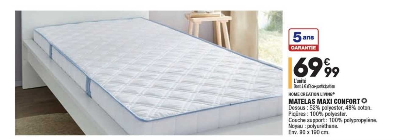 Matelas Maxi Confort Home Creation Living®