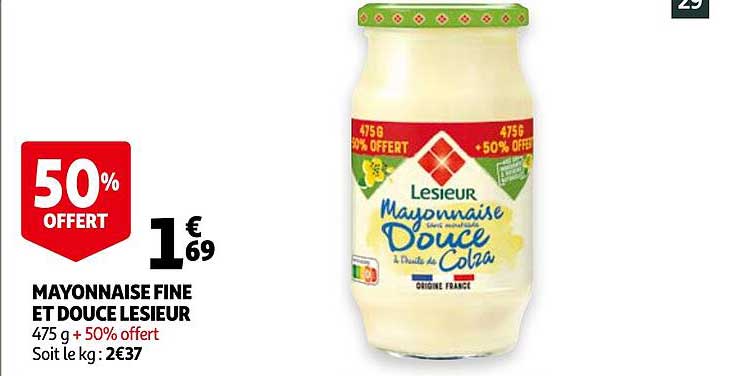 Mayonnaise Fine Et Douce Lesieur
