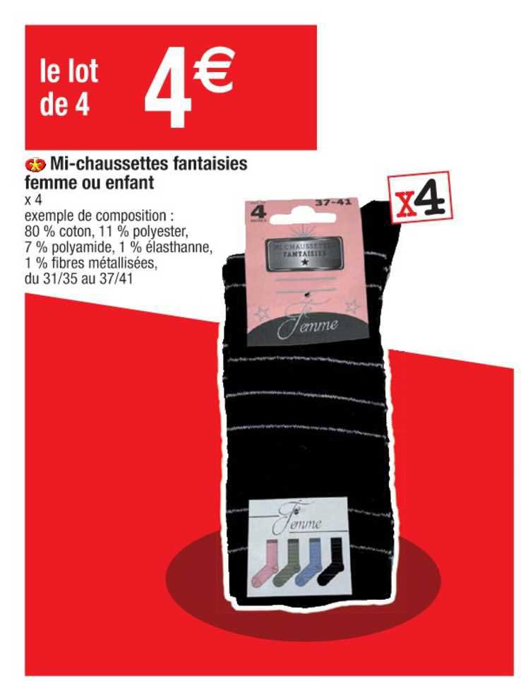 Mi-chaussettes Fantaisie Femme Ou Enfant
