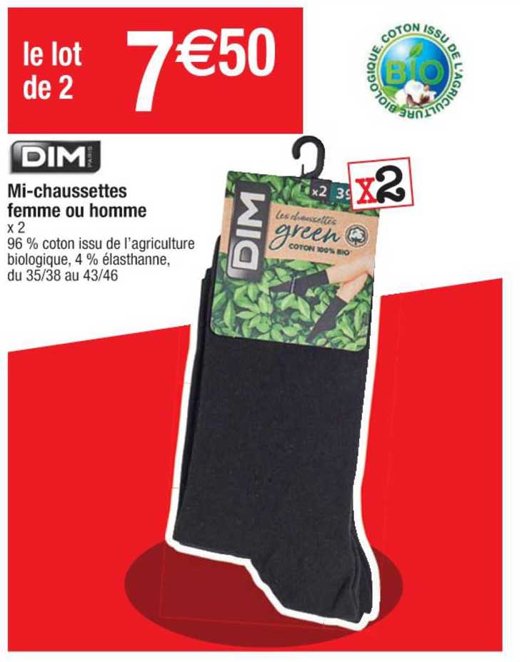 mi-chaussettes femme ou homme