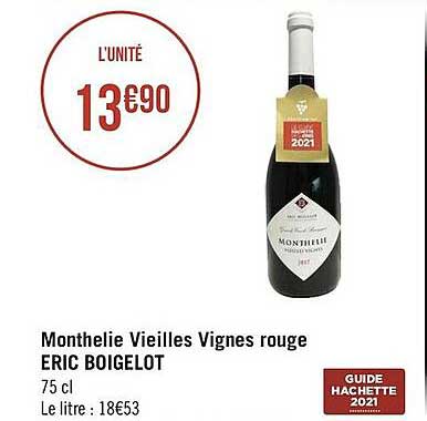 monthelie vieilles vignes rouge eric boigelot
