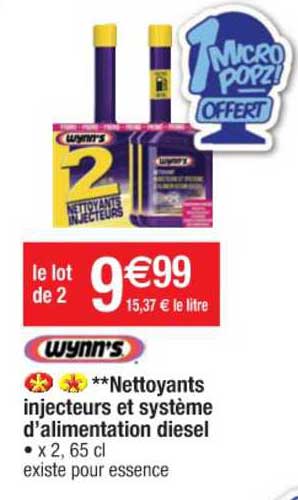 nettoyants injecteurs et système d'alimentation diesel wynn's