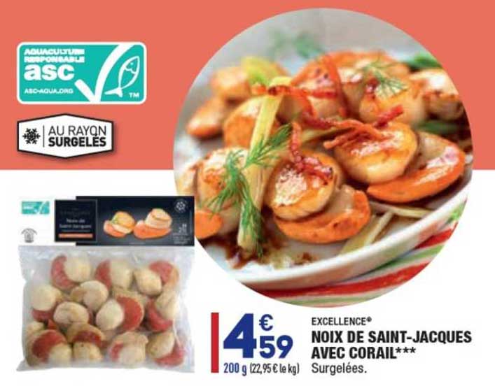 noix de saint-jacques avec corail*** excellence®