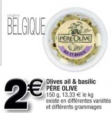 olives ail & basilic père olive