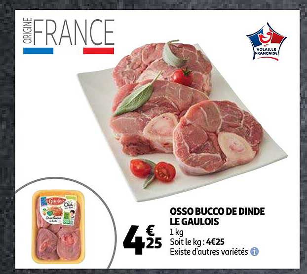 osso bucco de dinde le gaulois