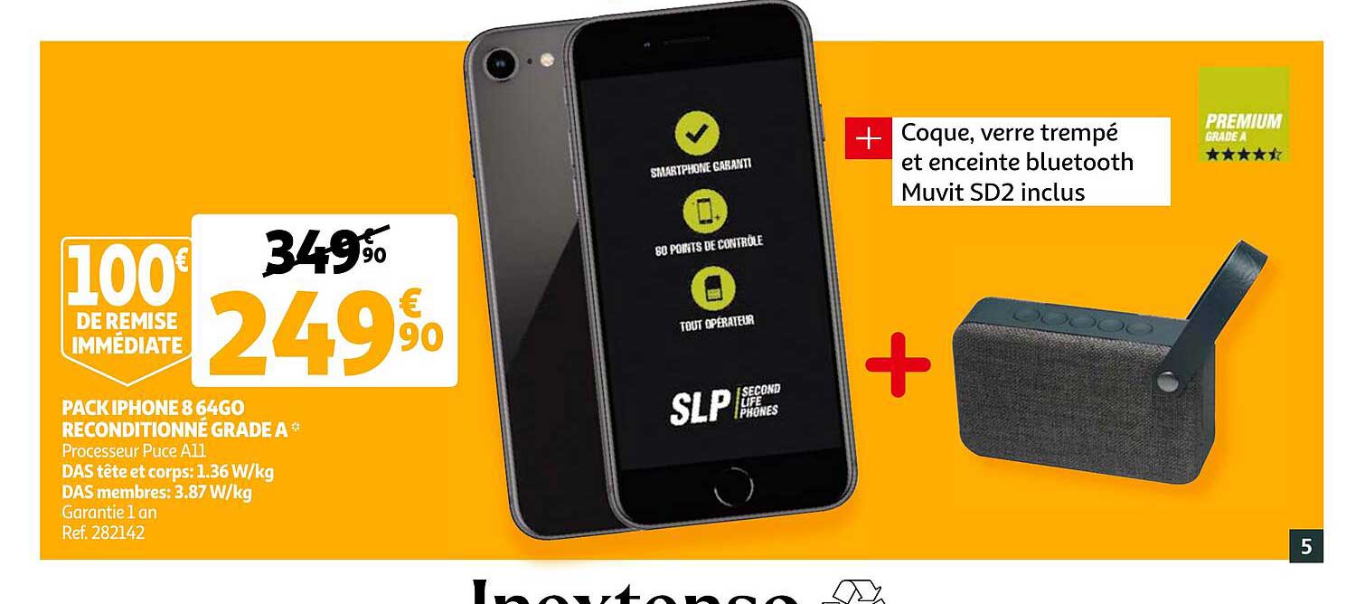 pack iphone 8 64go reconditionné grade a