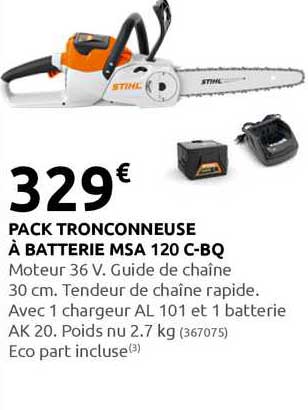 pack tronçonneuse à batterie msa 120 c-bq