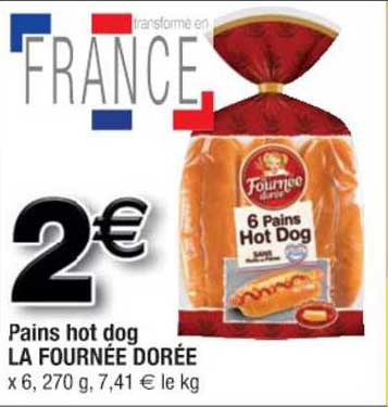 Pains Hot Dog La Fournée Dorée