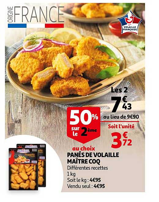 panés de volaille maître coq