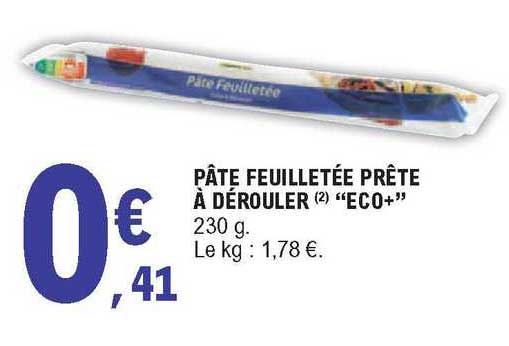 Pâte Feuilletée Prête à Dérouler "eco+"