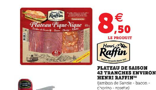 plateau de saison 42 tranches environ henri raffin