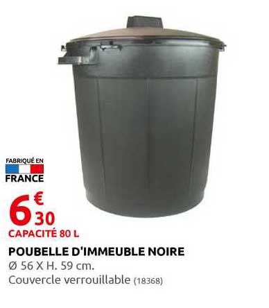 Poubelle D'immeuble Noire