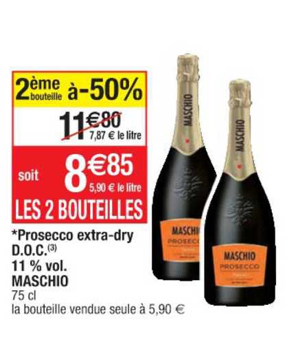 prosecco extra-dry d.o.c. 11% vol. maschio