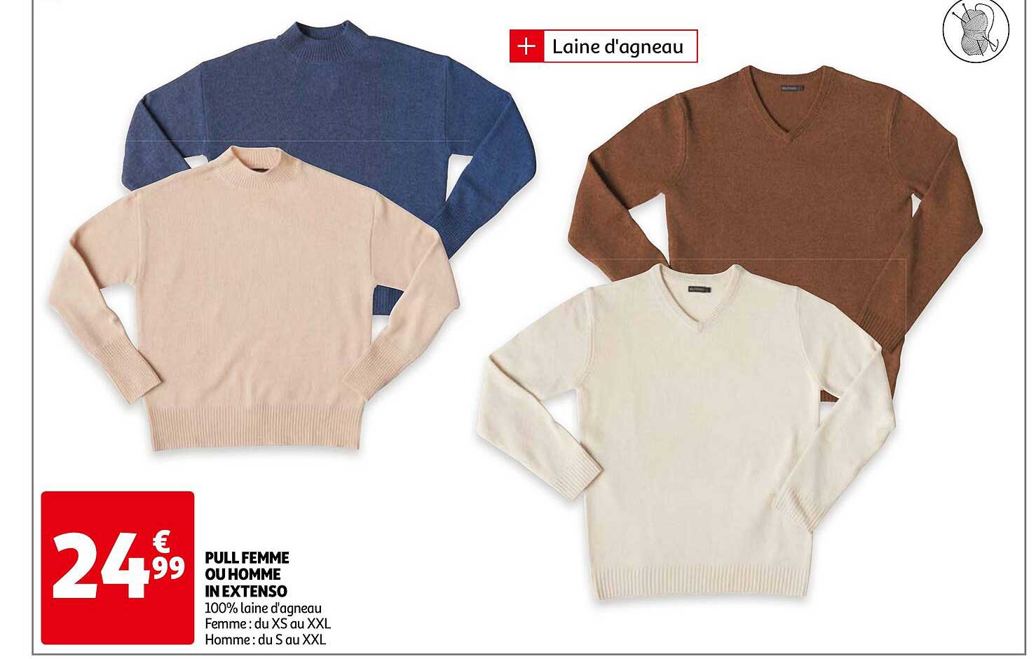 pull femme ou homme in extenso