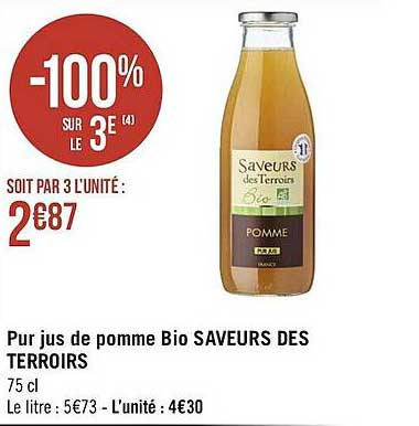 Pur Jus De Pomme Bio Saveurs Des Terroirs