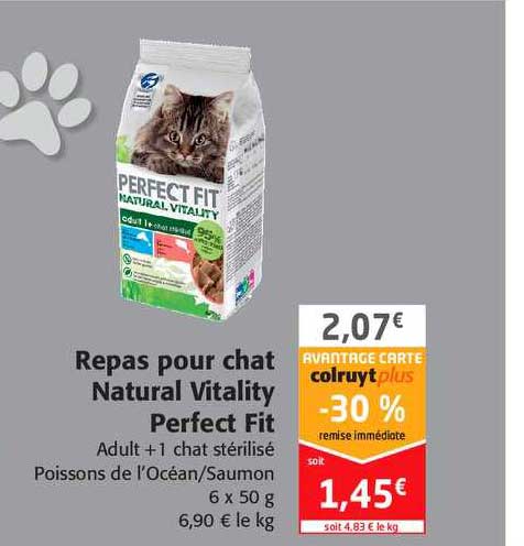repas pour chat natural vitality perfect fit