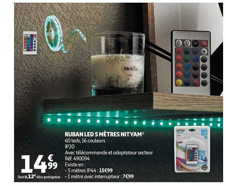 ruban led 5 mètres nityam