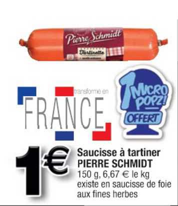 saucisse à tartiner pierre schmidt