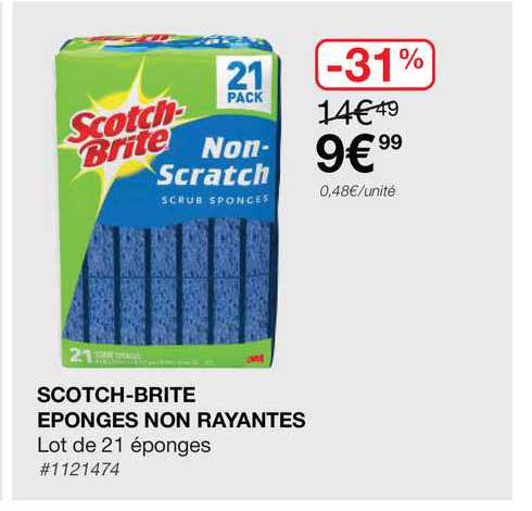 scotch-brite éponges non rayantes