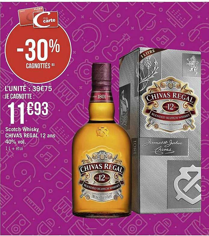scotch whisky chivas regal 12 ans 40% vol.