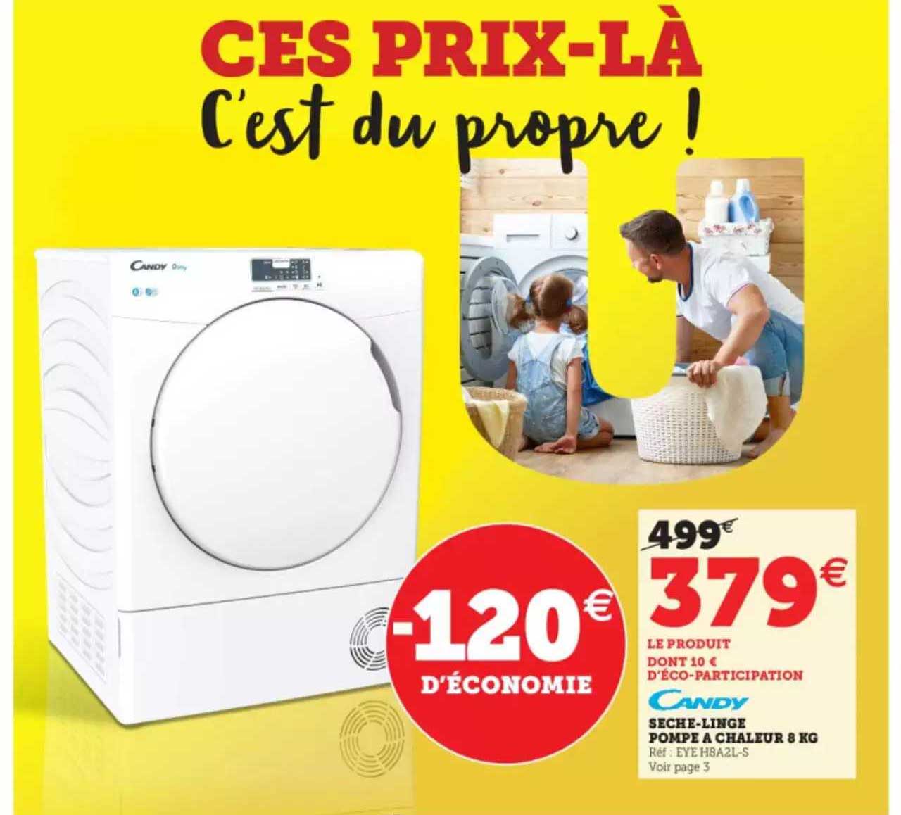 sèche-linge pompe à chaleur 8 kg candy