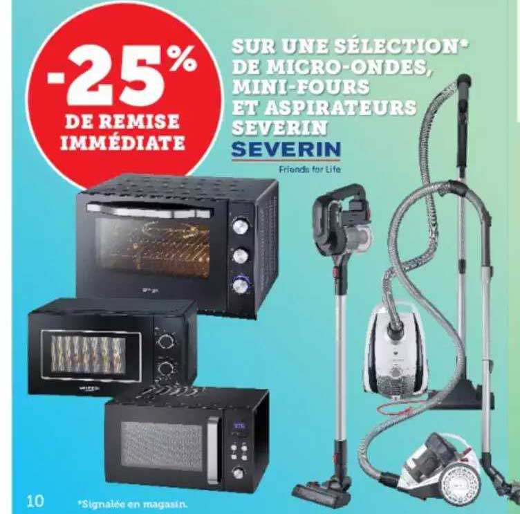 sélection de micro-ondes, mini-fours et aspirateurs severin