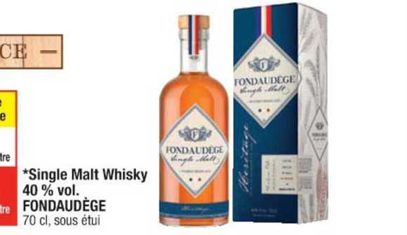 single malt whisky 40% vol. fondaudège