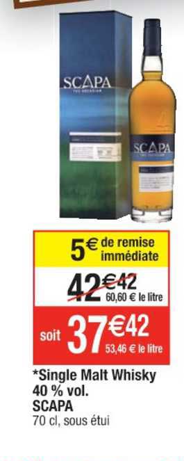 single malt whisky 40% vol. scapa