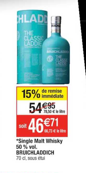 single malt whisky 50% vol. bruichladdich