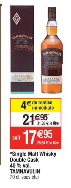 single malt whisky double cask 40% vol. tamnavulin