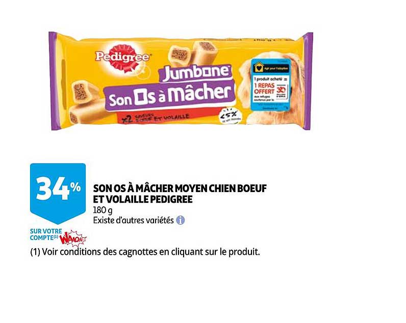 Son Os à Mâcher Moyen Chien Boeuf Et Volaille Pedigree