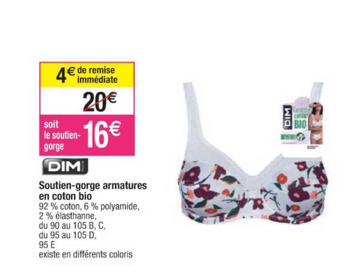 Soutien-gorge Armatures En Coton Bio Dim