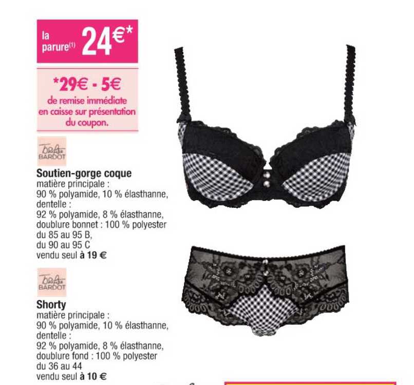 soutien-gorge coque, shorty