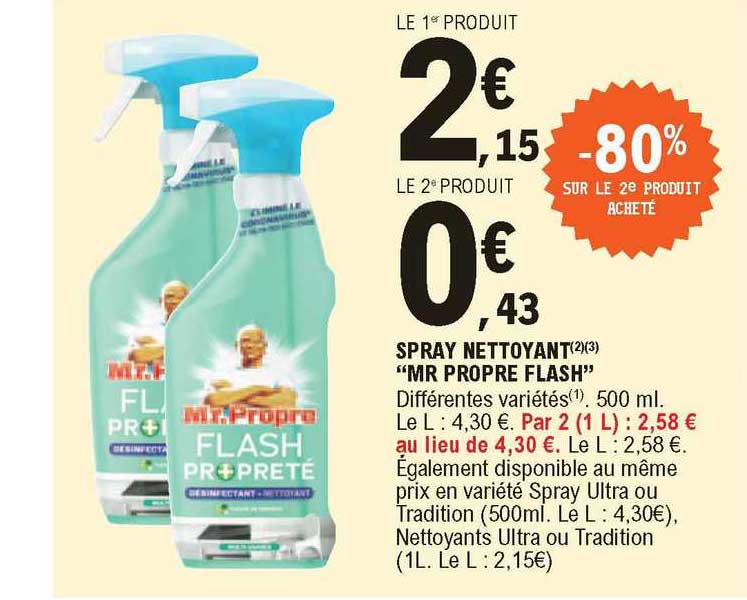 Spray Nettoyant "mr Propre Flash"