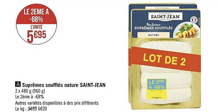 suprêmes soufflés nature saint-jean