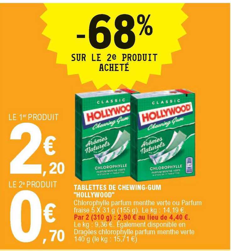 Tablettes De Chewing-gum "hollywood"