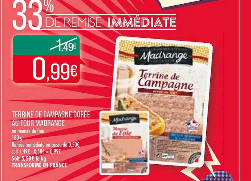 terrine de campagne dorée au four madrange