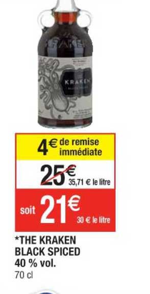 the kraken black spiced 40% vol.