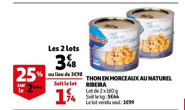 Thon En Morceaux Au Naturel Ribeira