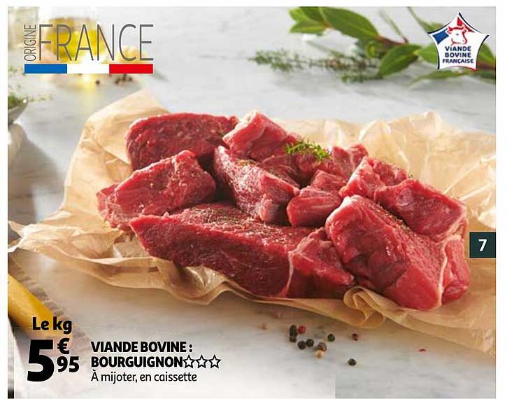 Viande Bovine : Bourguignon***
