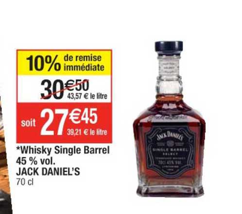 whisky single barrel 45% vol. jack daniel's