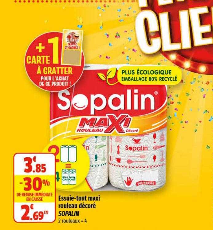 essuie-tout maxi rouleau décoré sopalin