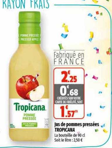 jus de pommes pressés tropicana